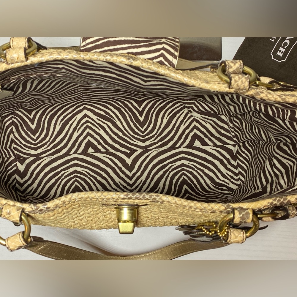 Coach-Weave & Python-Shoulder Bag (0158) - image 3